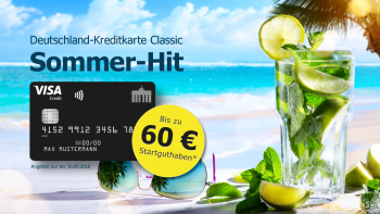 Deutschland-Kreditkarte Classic: Mobile Payment-Alternative, jahresgebührfrei, 60 € geschenkt*