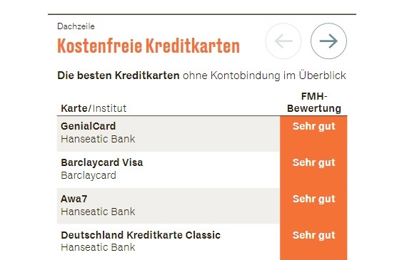 Deutschland-Kreditkarte: eine der besten kostenlosen Kreditkarten