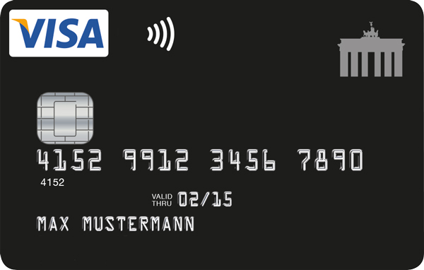 Deutschland Kreditkarte im neuen, schwarzen Design