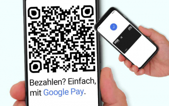 QR-Code mit dem Smartphone per Google Pay bezahlen - mit der Deutschland-Kreditkarte