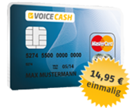 VoiceCash Prepaid MasterCard – Kreditkartenprogramm wird beendet